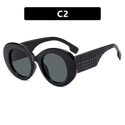 Ladies Large Frame Circular Sunglasses - various colours