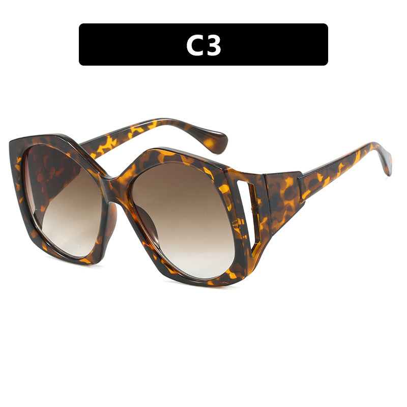 Ladies Large Frame Polygon Sunglasses - various colours