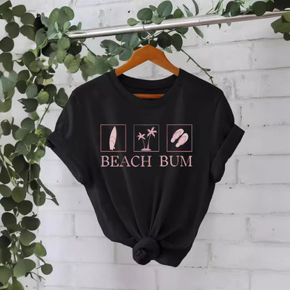 Slogan T Shirt - Beach Bum