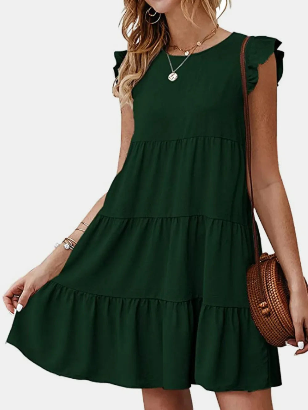 Women's Cap Sleeve Mini Dress