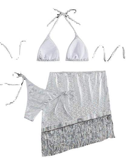 Bikini Two Piece Set and Cover Up Skirt