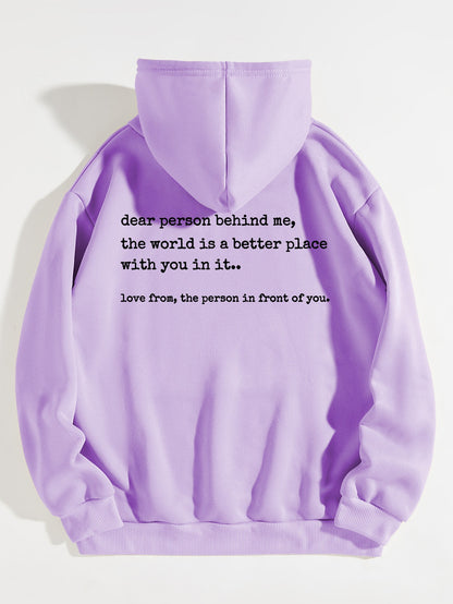 Hoodie - Dear Person Behind Me - Up to 4XL - various colours