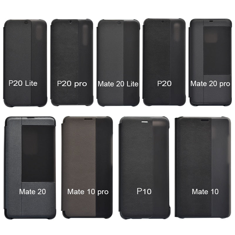 Huawei P10 P20 Leather Flip Phone Case