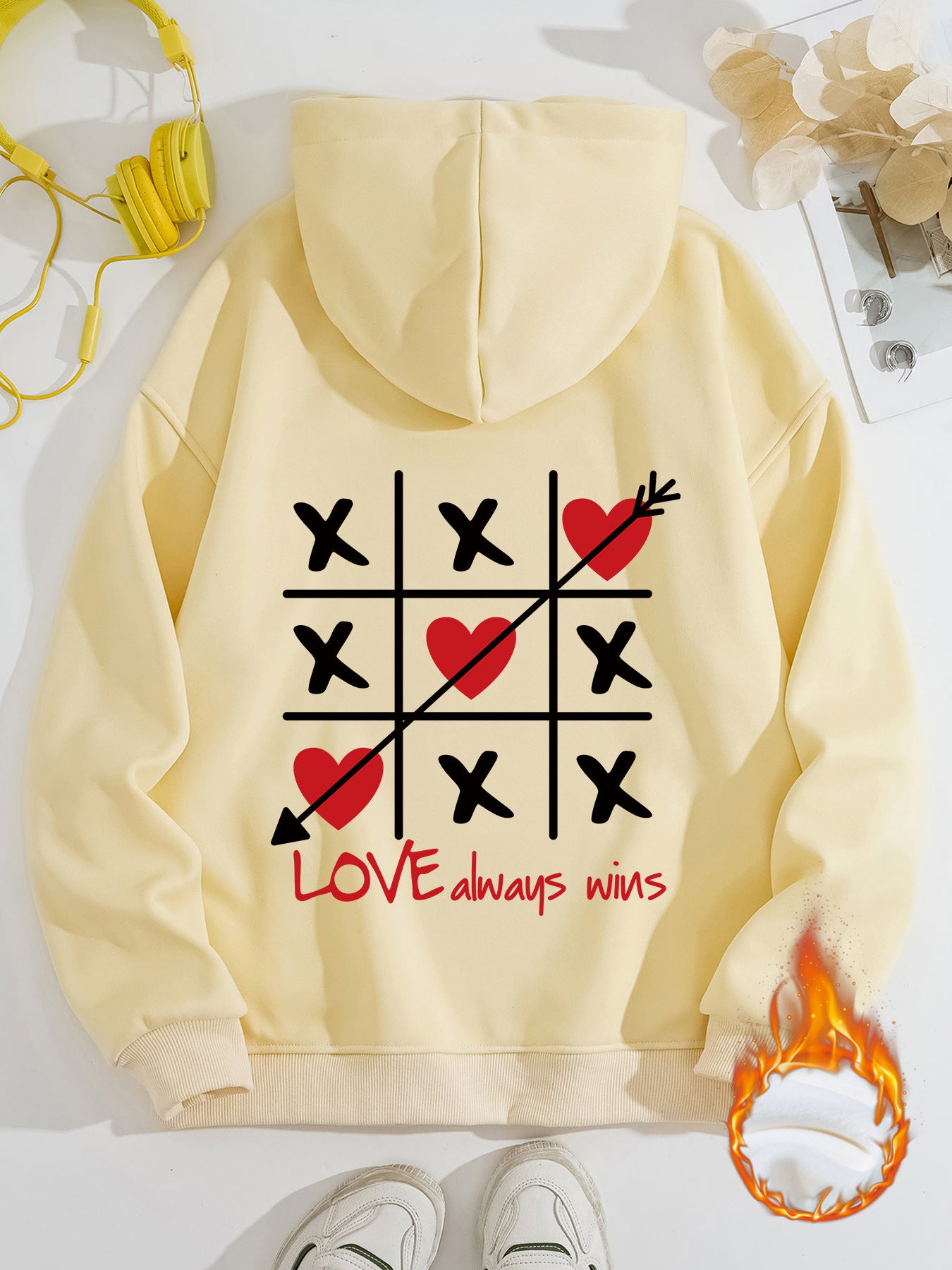 Valentines Inspired Hoodie - Hearts and Kisses