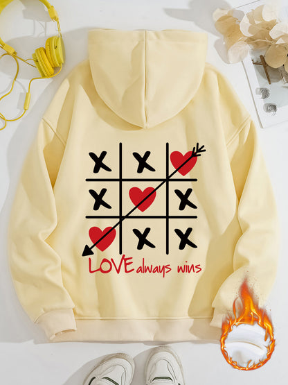 Valentines Inspired Hoodie - Hearts and Kisses