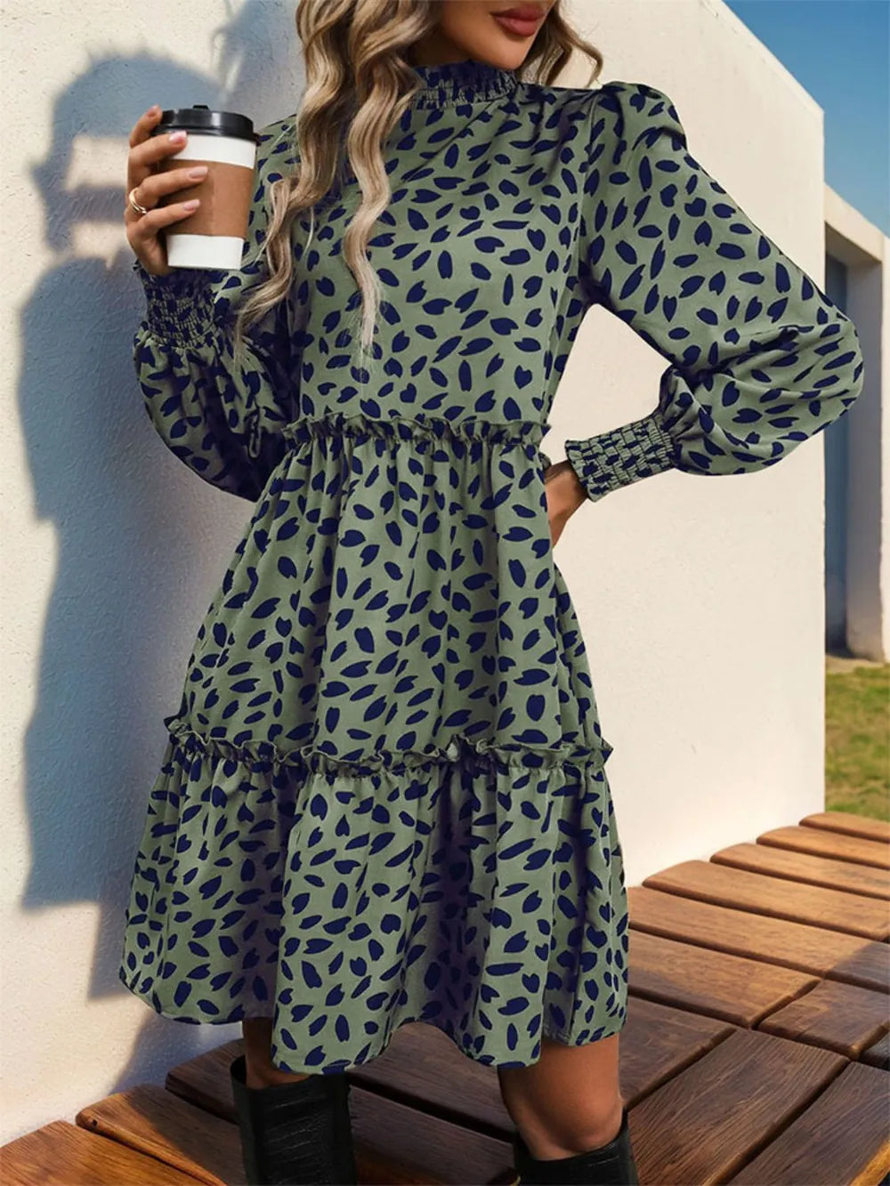 Women's Long Sleeve Mini Dress