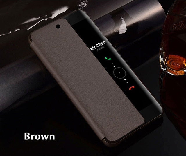 Huawei P10 P20 Leather Flip Phone Case