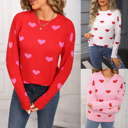 Valentines Inspired Jumper - Heart Print