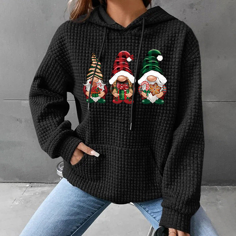 Christmas Hoodie - Waffle Gonk Print - Various Colours