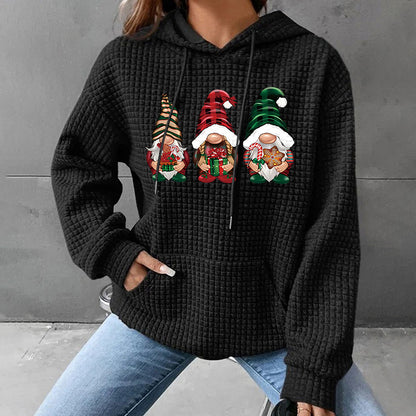 Christmas Hoodie - Waffle Gonk Print - Various Colours