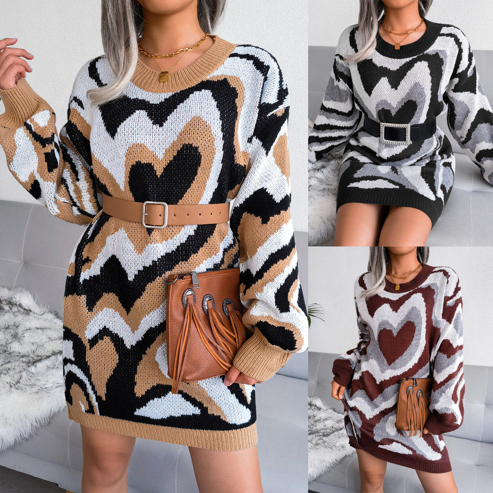 Valentines Inspired Jumper Sweater Dress