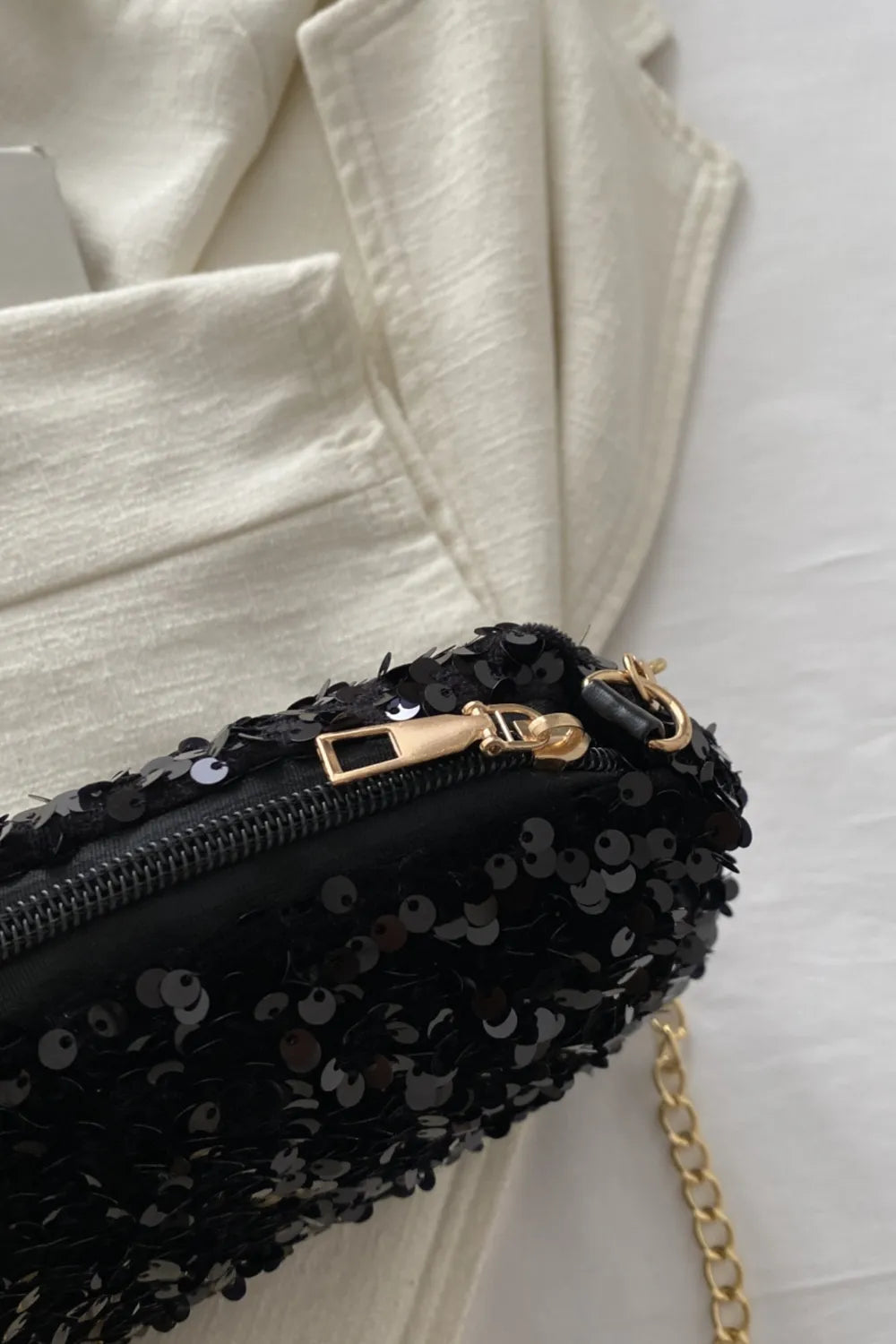 Sequin Removable Strap Shoulder Bag - various colours