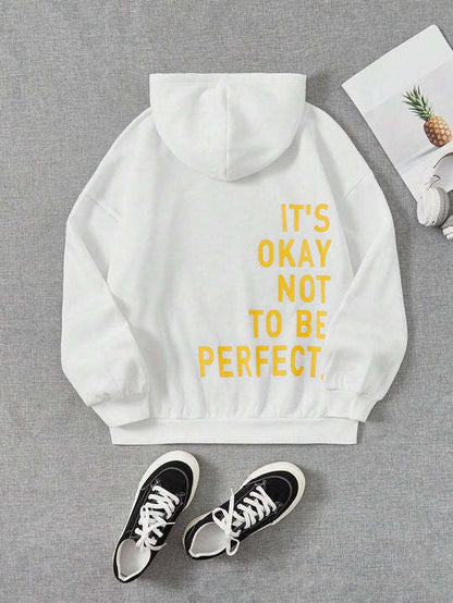 Slogan Hoodie / Sweatshirt - It's Okay Not To Be Perfect - Up To 5XL