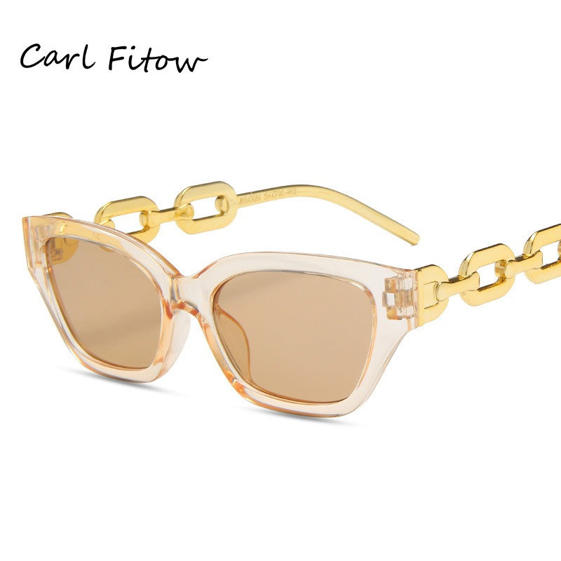 Ladies Cateye Chain Arm Sunglasses - various colours