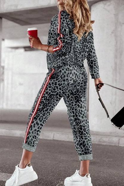Women's Lounge Wear Set - Leopard Print - Various Colours