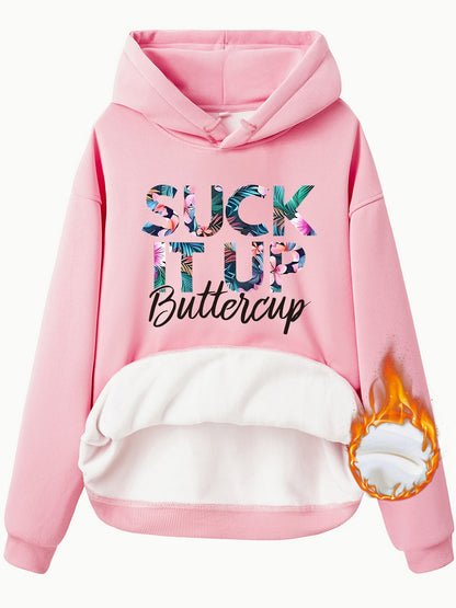 Fleece Lined Hoodie - Suck It Up