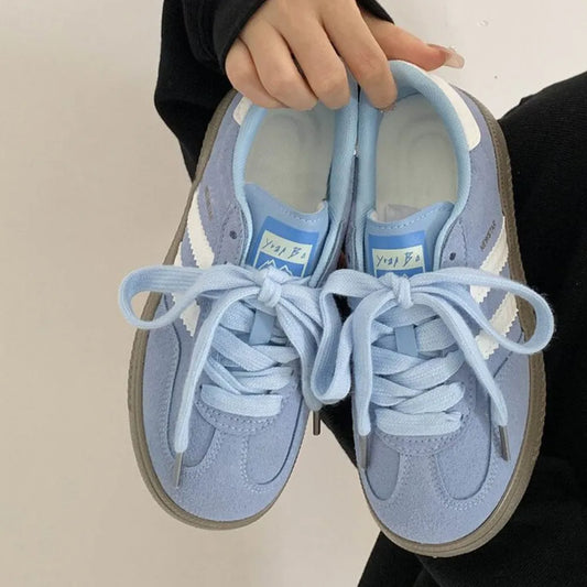 Contrast Round Toe Trainers