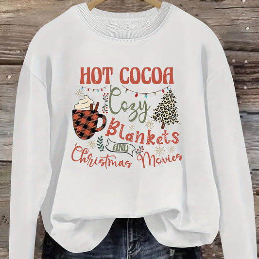 Women's Christmas Sweatshirt - Hot Cocoa - Various Colours
