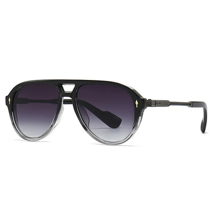 Men's Retro Double Bridge Pilot Sunglasses