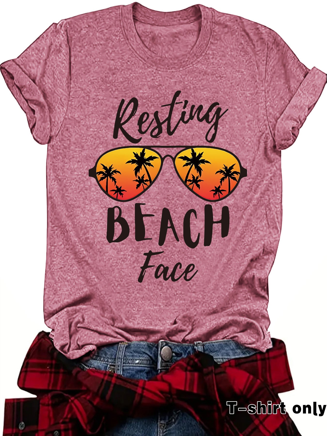 Slogan T Shirt - Resting Beach Face