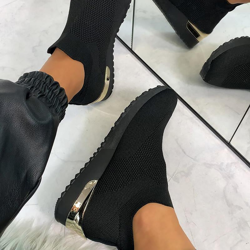 Slip-on Flat Wedge Trainer