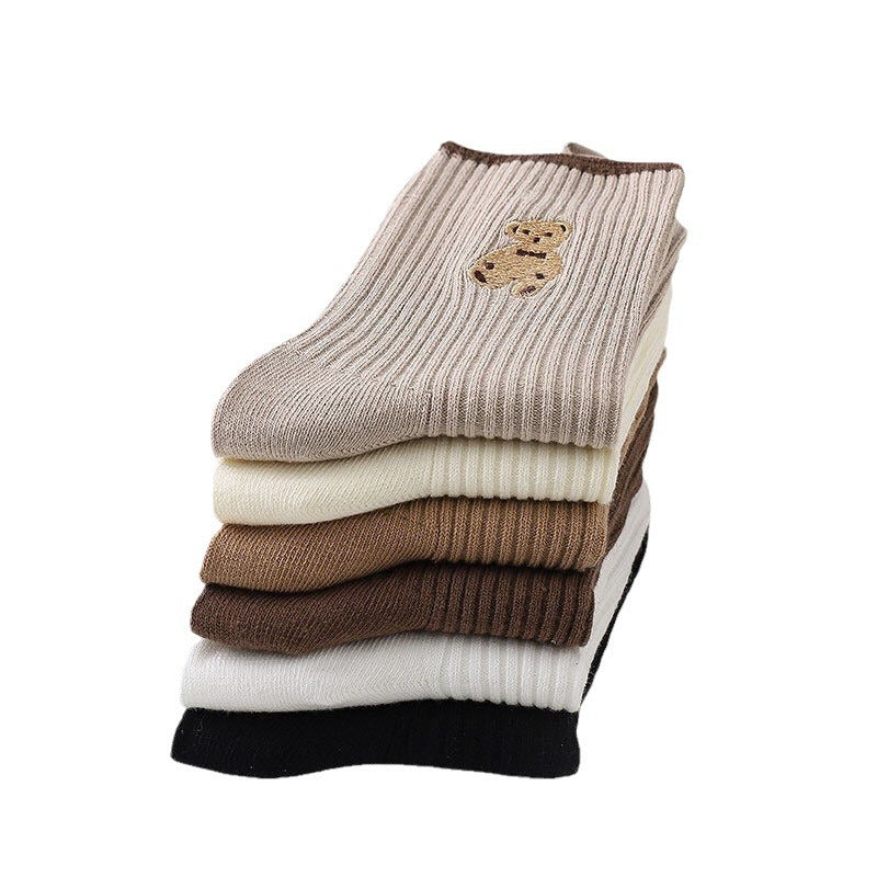 Socks - 6 Pack - Bear Motif