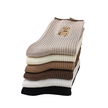 Socks - 6 Pack - Bear Motif