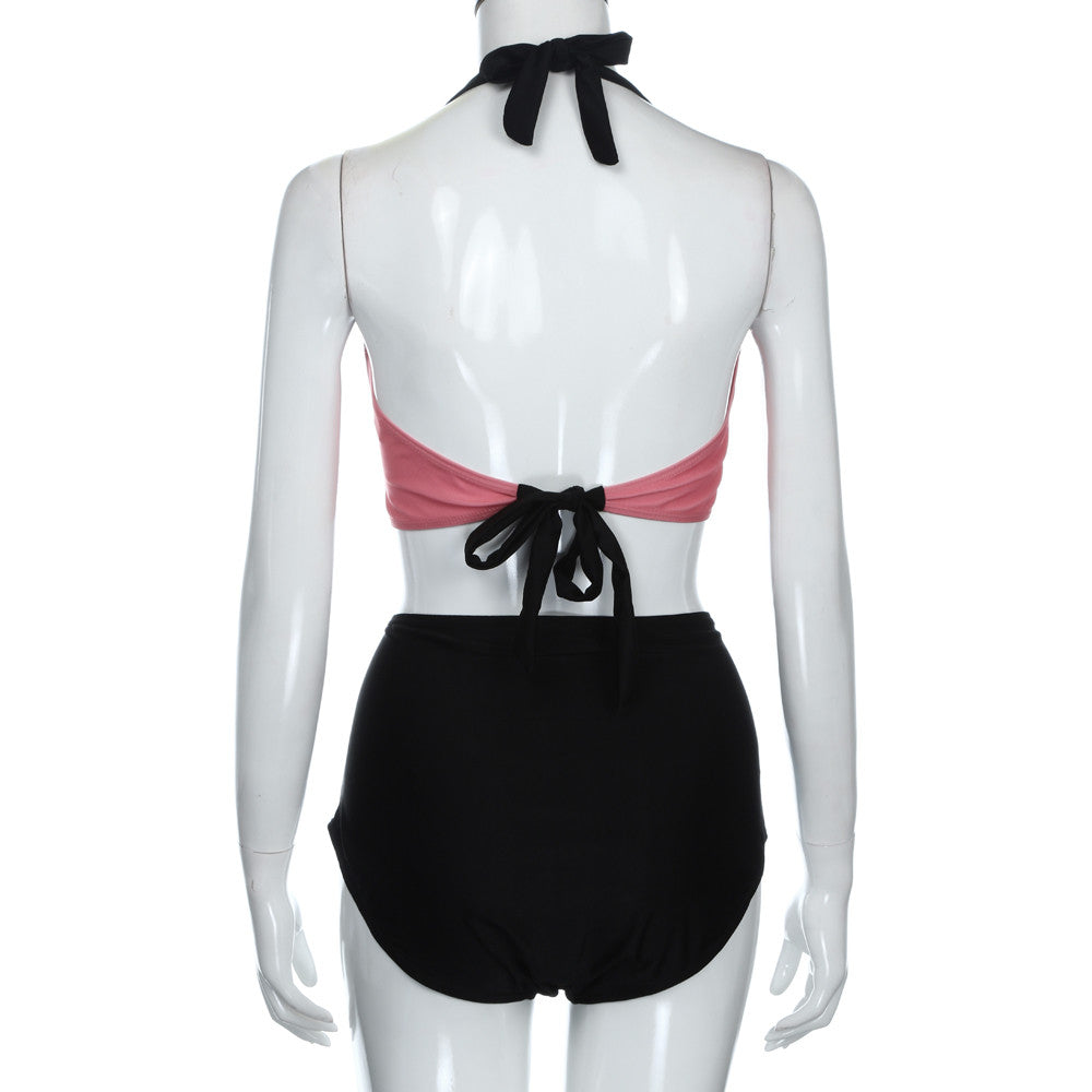 Bikini Two Piece Top & High Waist Bottom