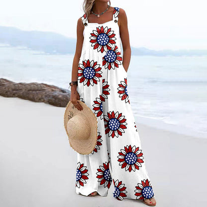 Women's Summer Jumpsuit Romper - various colours patterns