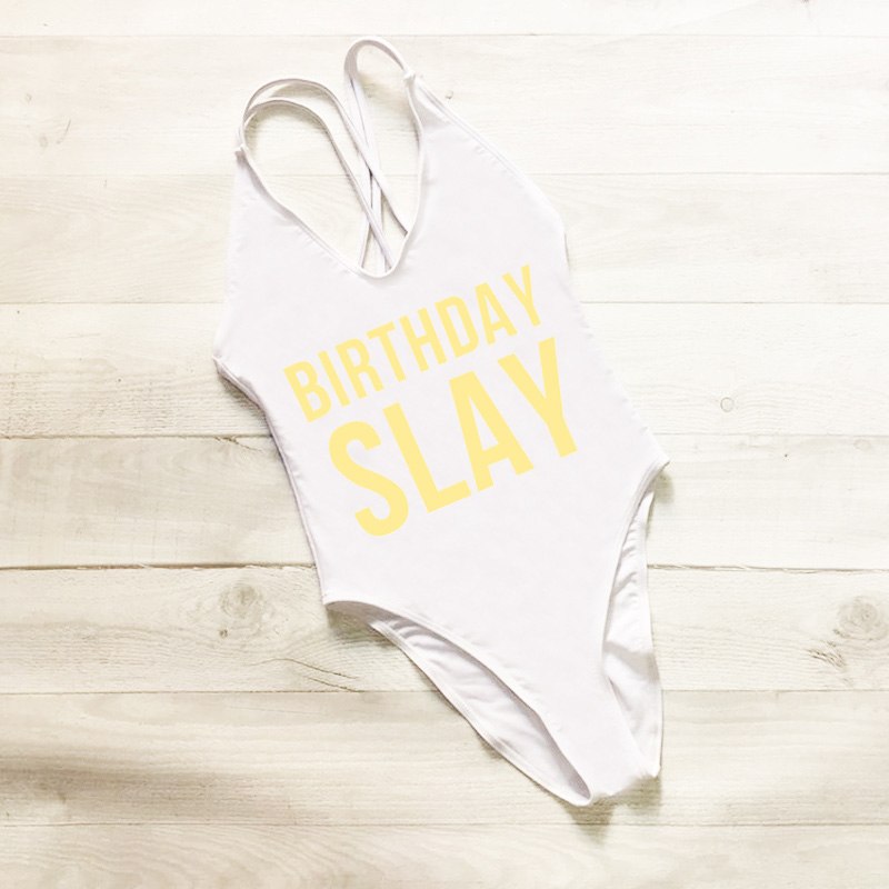 BIRTHDAY SLAY Swimsuit - various colours