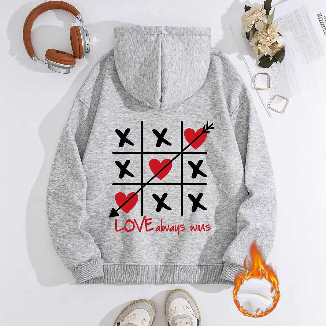 Valentines Inspired Hoodie - Hearts and Kisses