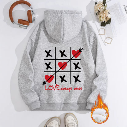 Valentines Inspired Hoodie - Hearts and Kisses