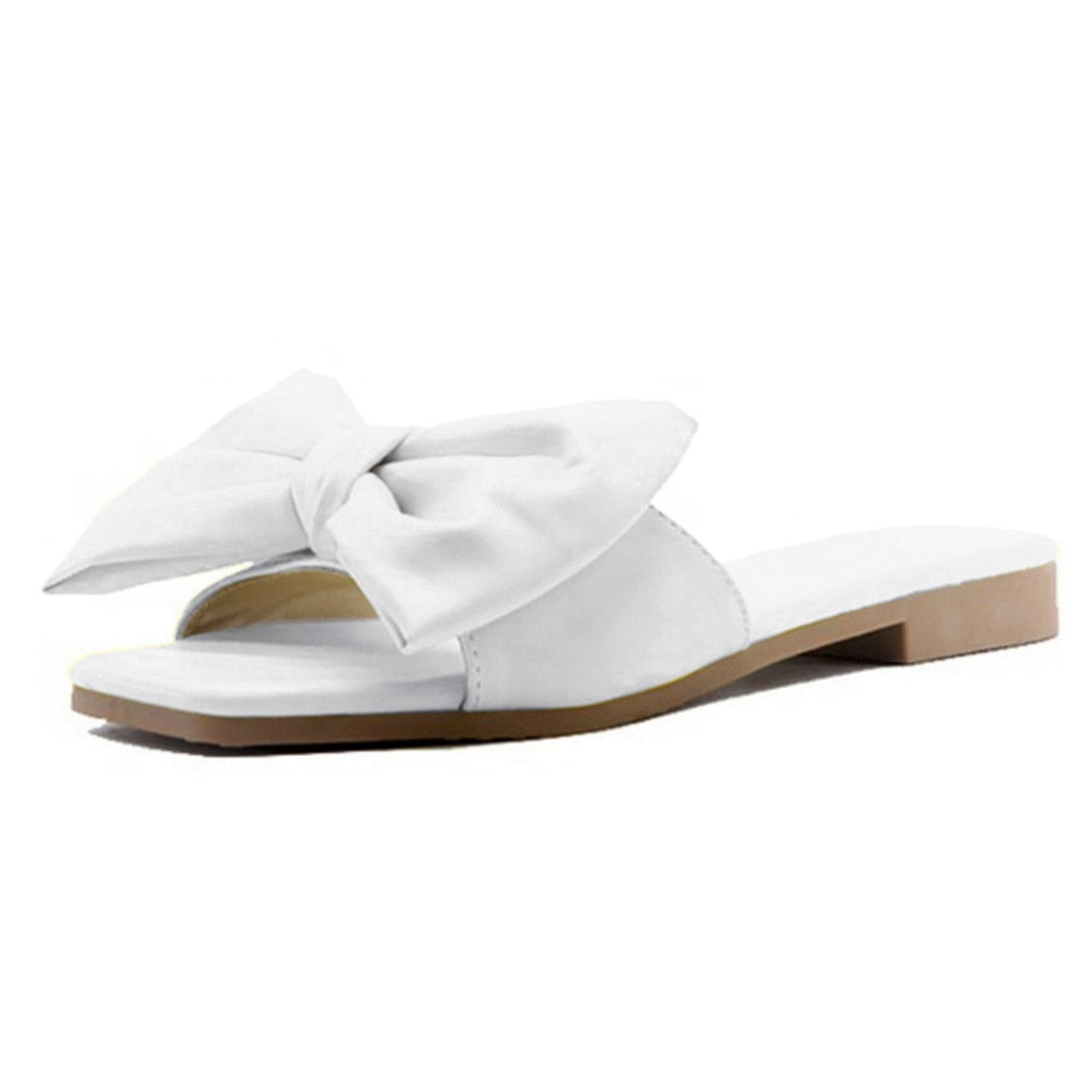 Women's Bow Knot Flat Slip On Sandal