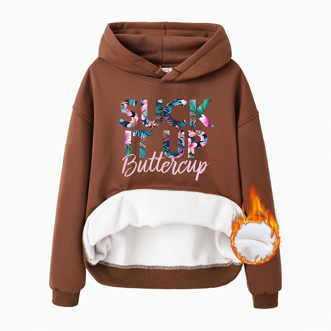 Fleece Lined Hoodie - Suck It Up