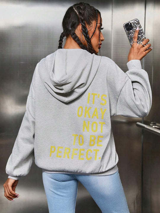 Slogan Hoodie / Sweatshirt - It's Okay Not To Be Perfect - Up To 5XL
