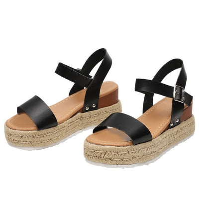 Women's Leopard Print Wedge Sandal