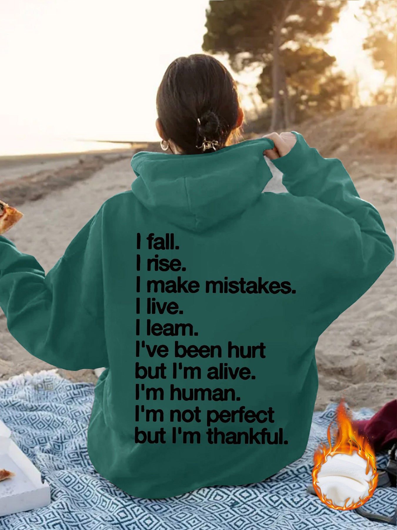 Hoodie - Not Perfect But Thankful - Various Colours