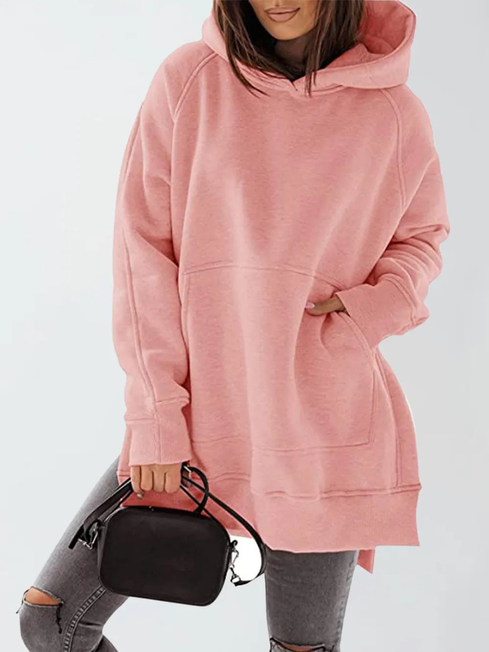 Hoodie with Slit Pocket