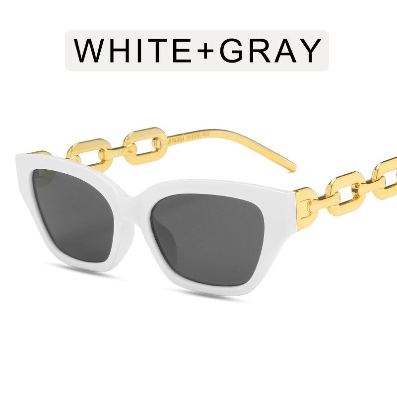Ladies Cateye Chain Arm Sunglasses - various colours