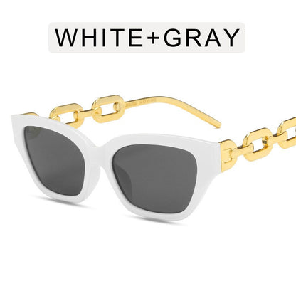 Ladies Cateye Chain Arm Sunglasses - various colours