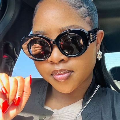 Ladies Large Frame Circular Sunglasses - various colours
