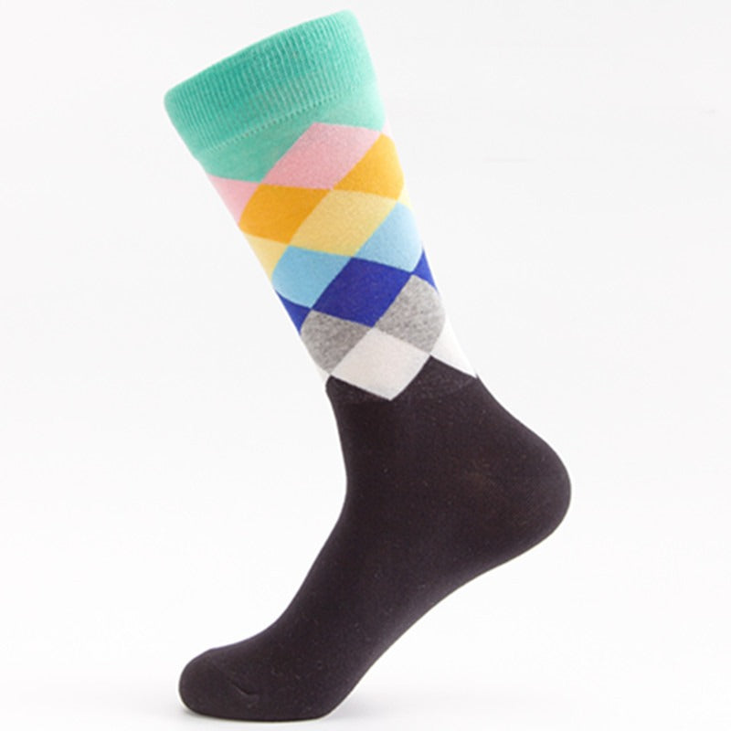 Socks - Argyle Print