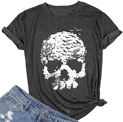 Halloween Skull T Shirt