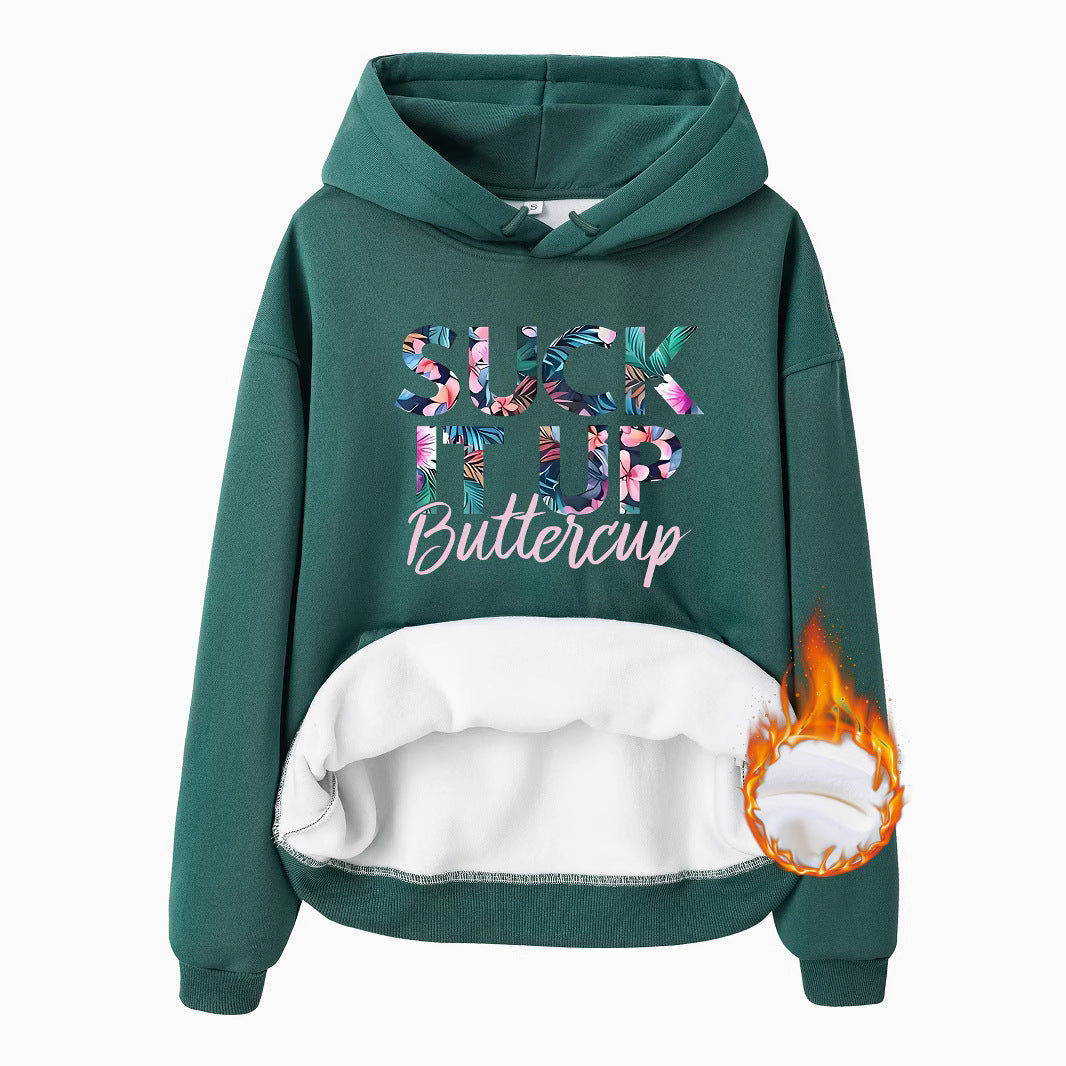 Fleece Lined Hoodie - Suck It Up