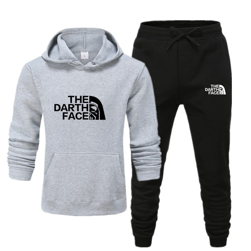 Men's Hoodie and Tracksuit Bottom Set - The Darth Face