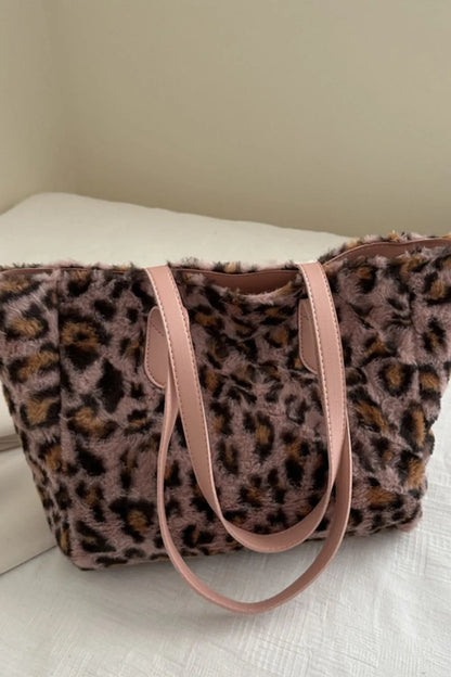 Leopard Fluffy Tote Bag