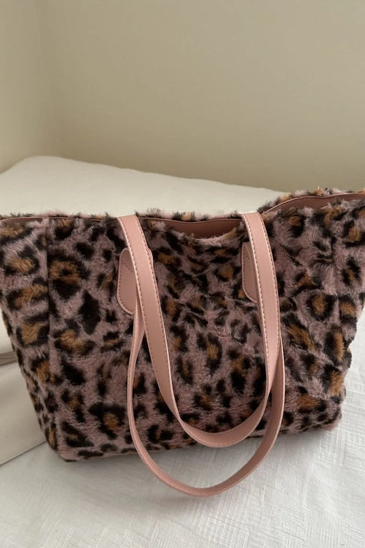 Leopard Fluffy Tote Bag