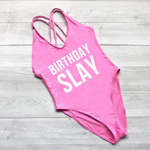 BIRTHDAY SLAY Swimsuit - various colours