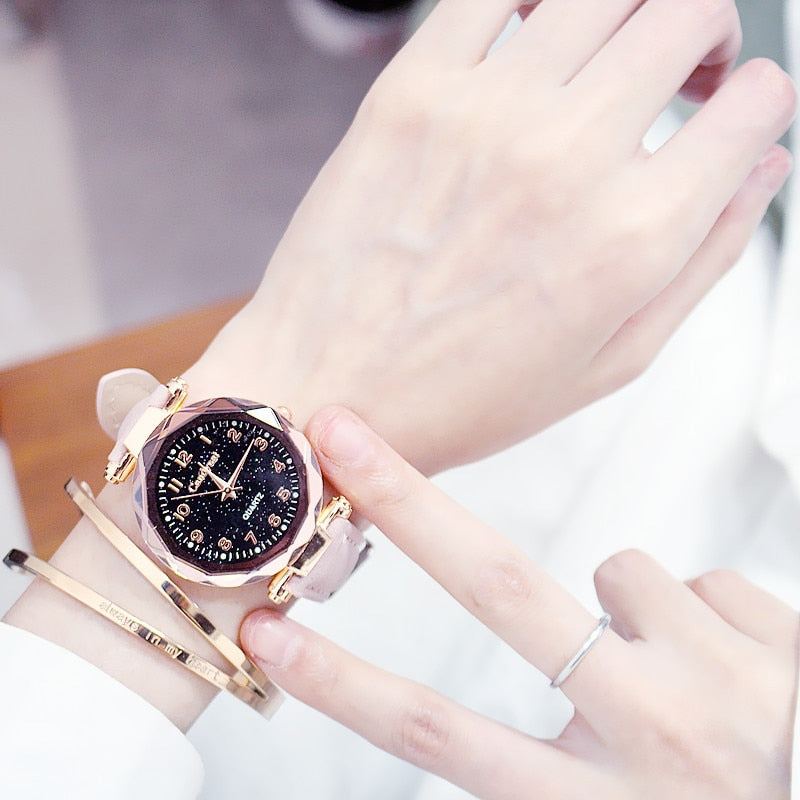 Ladies Quartz Wrist Watch & Bracelet Set