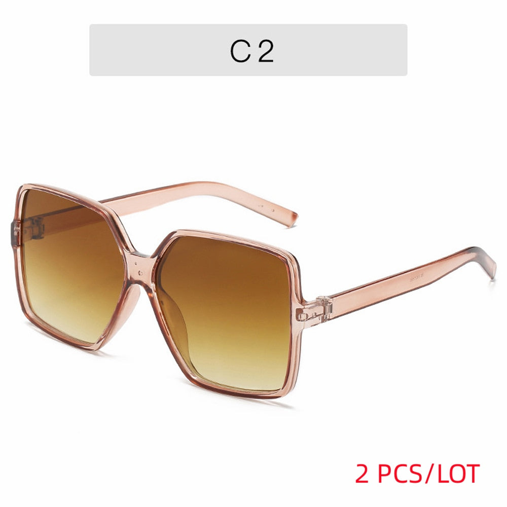 Ladies Square Oversized Sunglasses - various colours